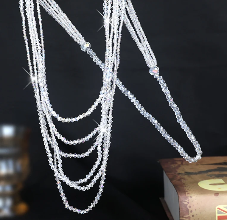 Crystal White stone Gold Plated Elegant Earrings with necklaces - NATASHAHS