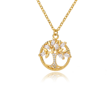 Tree of Life Necklace for Women Stainless Steel Long Chain Pendants Necklaces 2023 Trend Choker Aesthetic Jewelry collares mujer