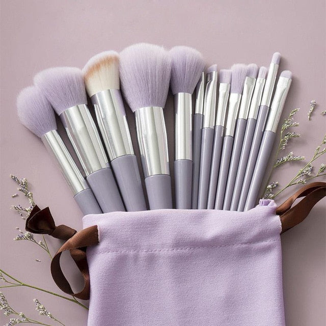 13Pcs Soft Fluffy Makeup Brushes Set for cosmetics Foundation Blush Powder Eyeshadow Kabuki Blending Makeup brush beauty tool