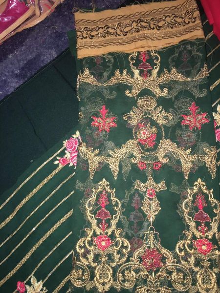 ORIGINAL Pakistani designer dress by Baroque Embroidered Chiffon Collection STITCHED