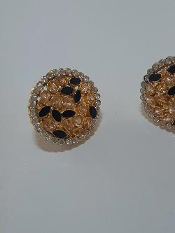 BLACK BOLD STYLE FULL MOON EARRINGS - NATASHAHS