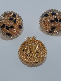 BLACK BOLD STYLE FULL MOON EARRINGS - NATASHAHS