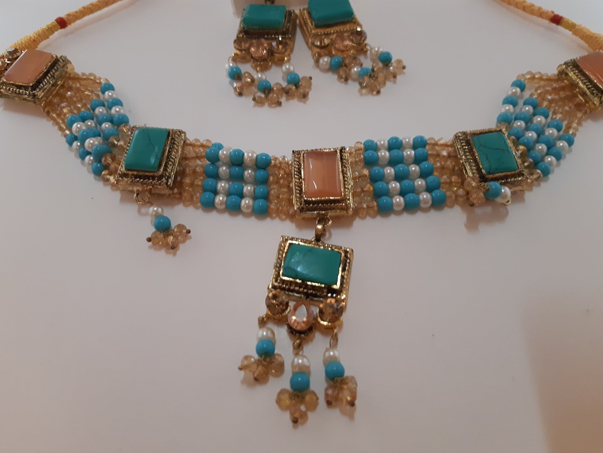 Natashah's Necklace set in Guluband style - NATASHAHS