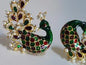 Dark Green Peacock Earrings - NATASHAHS