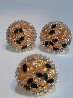 BLACK BOLD STYLE FULL MOON EARRINGS - NATASHAHS