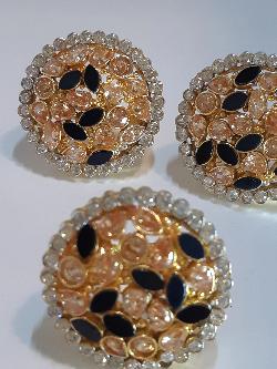 BLACK BOLD STYLE FULL MOON EARRINGS - NATASHAHS