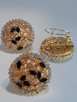 BLACK BOLD STYLE FULL MOON EARRINGS - NATASHAHS