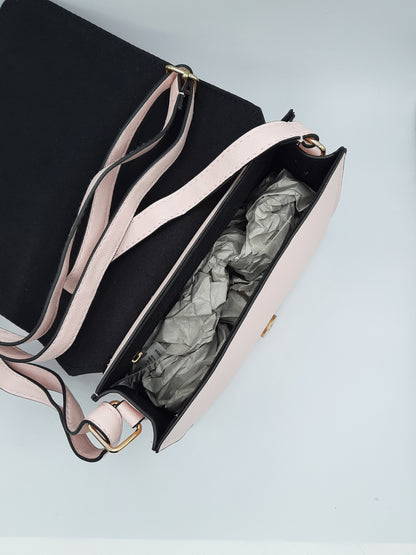 Light pink color book shape evening over the shoulder bag - NATASHAHS