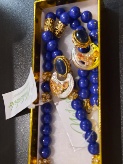 NATASHAHS BLUE STONES LOH-E-QURANI LOCKET - MAALA STYLE - NATASHAHS