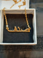 Ready to wear Arabic urdu name necklaces Marium Fatima Anum Noor Sadaf Sana Farah - NATASHAHS