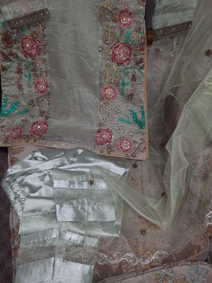 Stitched Wedding suits Chiffon suits party wear