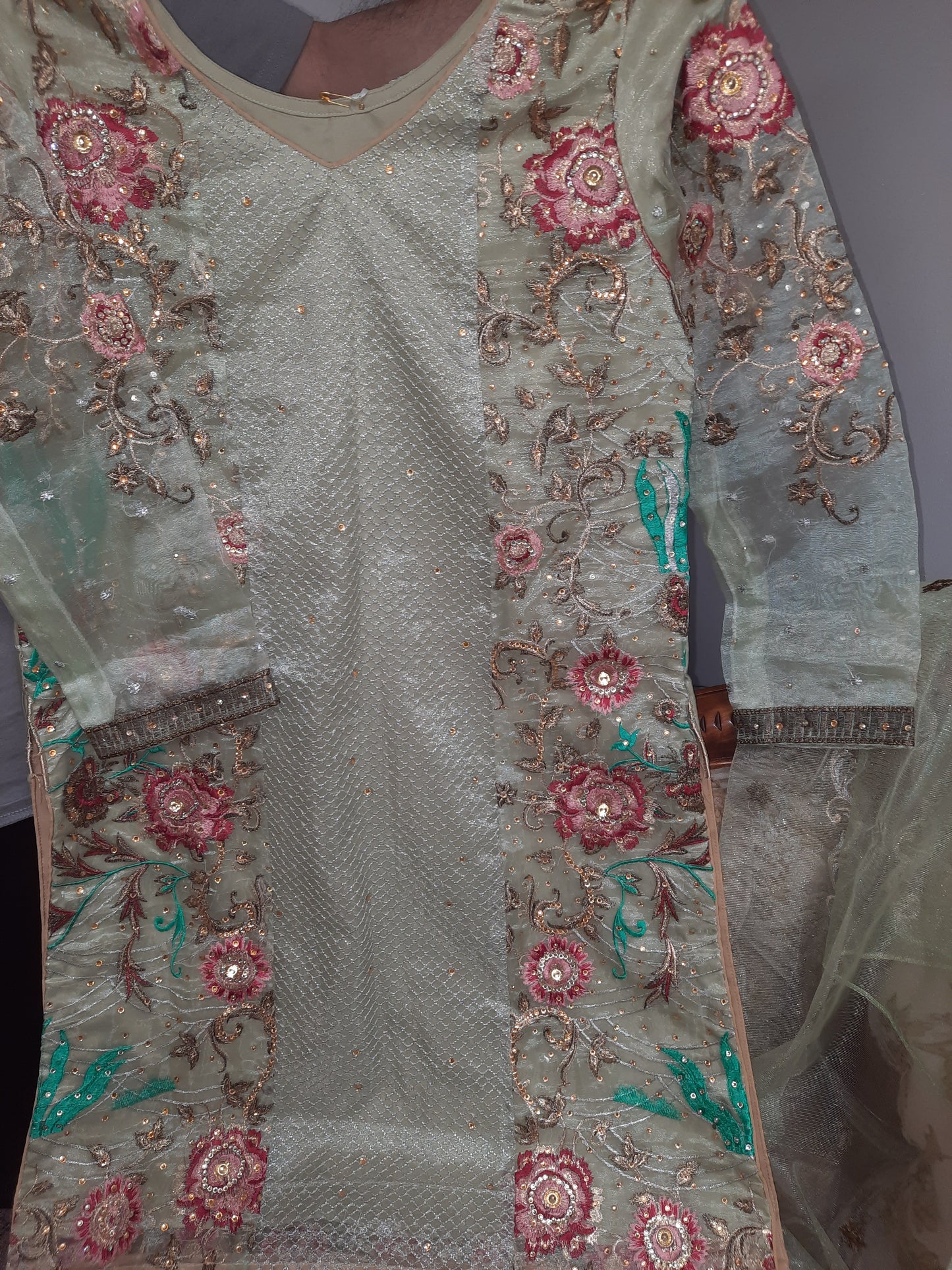 Stitched Wedding suits Chiffon suits party wear