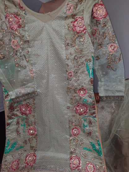 Stitched Wedding suits Chiffon suits party wear