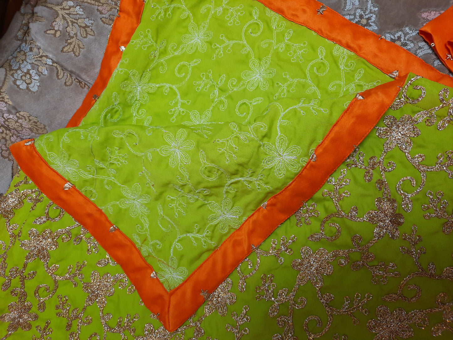 Stitched Party Wear Mehndi Mayon dresses with dori work available in M, L & XL sizes