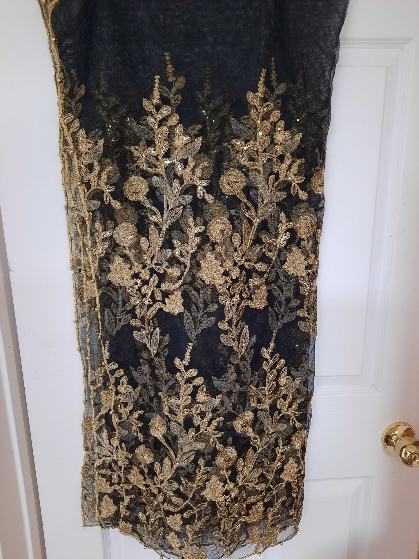 Robe de créateur noire, réplique de créateur A.