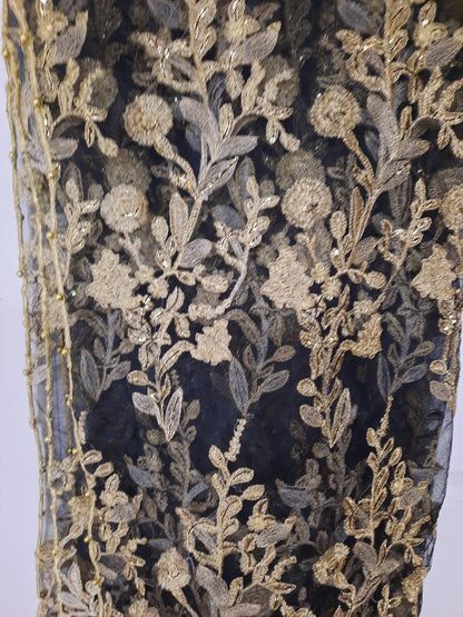 Robe de créateur noire, réplique de créateur A.