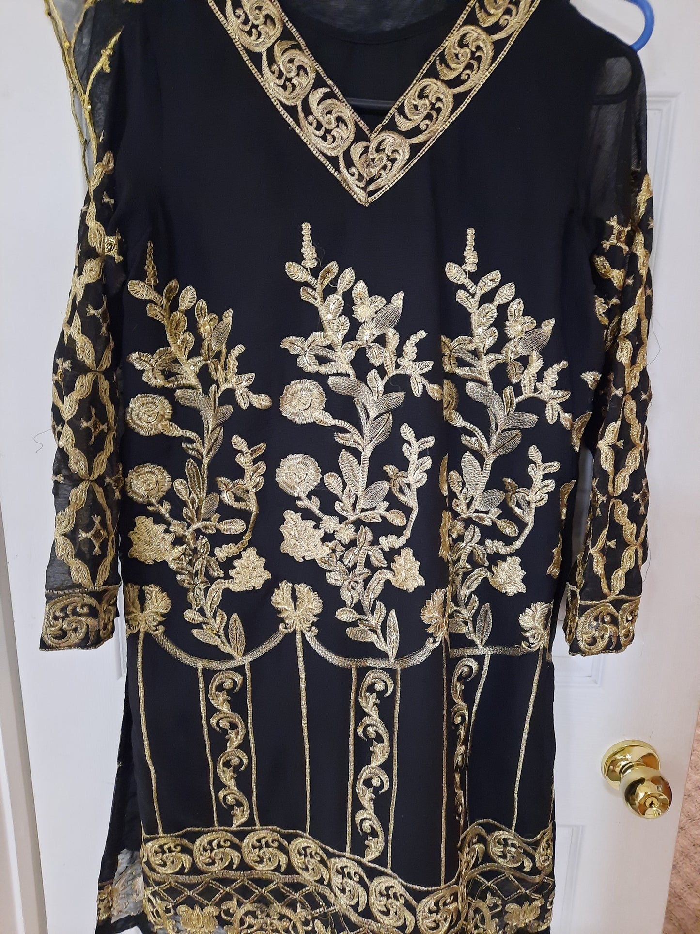Robe de créateur noire, réplique de créateur A.