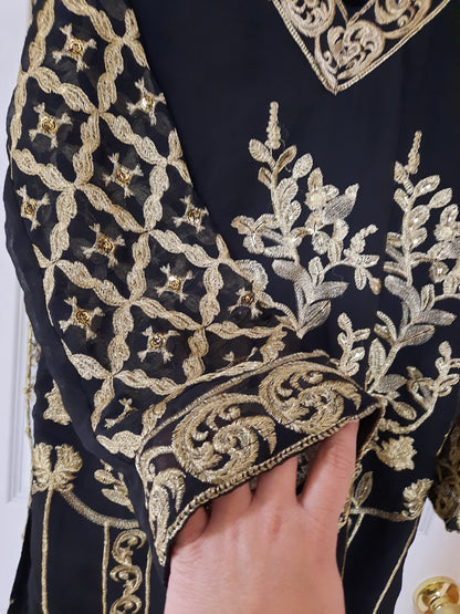 Robe de créateur noire, réplique de créateur A.