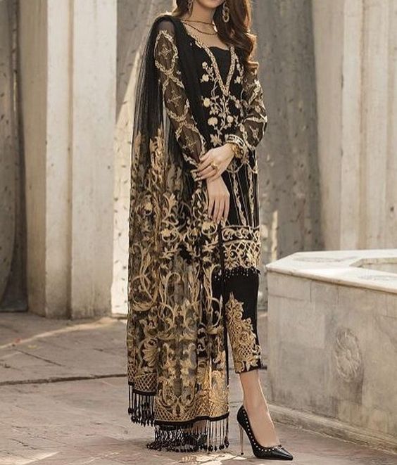 Robe de créateur noire, réplique de créateur A.