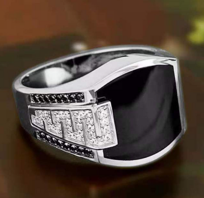 New 2023 Metal Glossy Rings for Men Geometric Width Signet Square Finger Punk Style Fashion Ring Jewelry Accessories Whole Sale - NATASHAHS