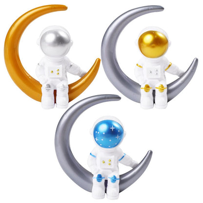 Astronaut Cake Decoration Universe Space Theme Cake Toppers Sprinkles Cakes Baking Ornaments For Kid Boy Birthday Party Supplies - NATASHAHS