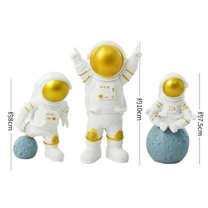 Astronaut Cake Decoration Universe Space Theme Cake Toppers Sprinkles Cakes Baking Ornaments For Kid Boy Birthday Party Supplies - NATASHAHS
