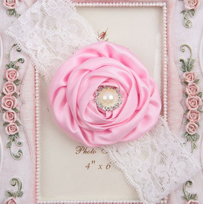 Baby Girl Headband Headwear Hairband Infant Newborn Gift Hair Accessory Clothes Princess Children Kids Toddler Pearl Floral Lace - NATASHAHS
