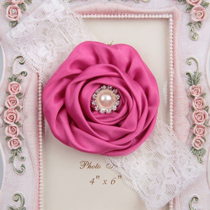 Baby Girl Headband Headwear Hairband Infant Newborn Gift Hair Accessory Clothes Princess Children Kids Toddler Pearl Floral Lace - NATASHAHS