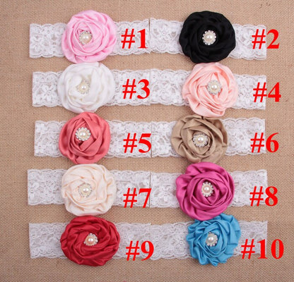 Baby Girl Headband Headwear Hairband Infant Newborn Gift Hair Accessory Clothes Princess Children Kids Toddler Pearl Floral Lace - NATASHAHS