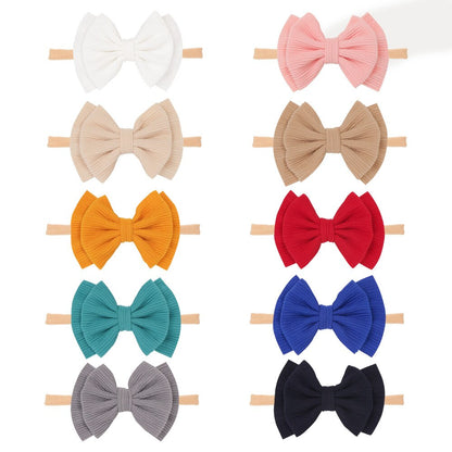 Baby Girl Headband Infant Hair Accessories Bowknot Band Big Bowknot Newborn Headwear Tiara Headwrap Gift Toddlers Bandage Ribbon