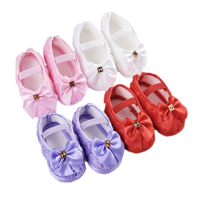 Bow Lace Baby Shoes for Girls Fashion Baby First Walkers Newborn Baby Shoes Summer Spring Infant Girls Shoe - NATASHAHS