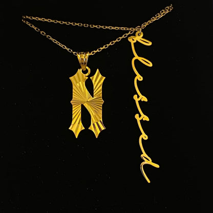 Custom Solar Beam Name Necklaces For Women Men Kid Gifts Unique Jewelry Stainless Steel Engraved Gold Color Sunlight Necklac - NATASHAHS