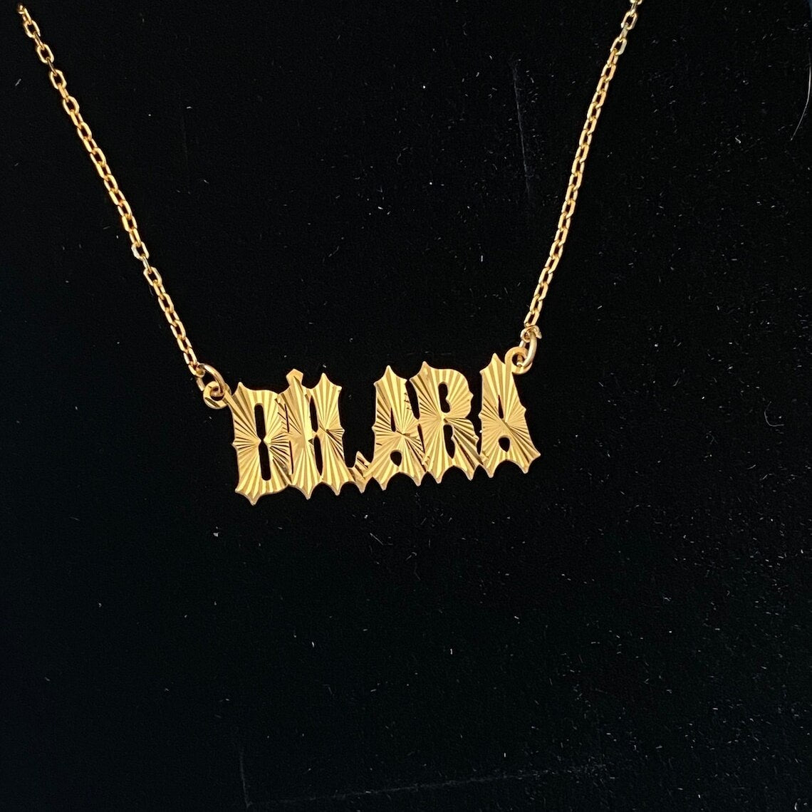 Custom Solar Beam Name Necklaces For Women Men Kid Gifts Unique Jewelry Stainless Steel Engraved Gold Color Sunlight Necklac - NATASHAHS