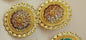 Golden circular shaped with colorful meena - NATASHAHS
