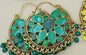 Metallic flower design Earrings - NATASHAHS