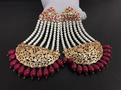 GREEN STONES GOLD-BASED EARRINGS - NATASHAHS