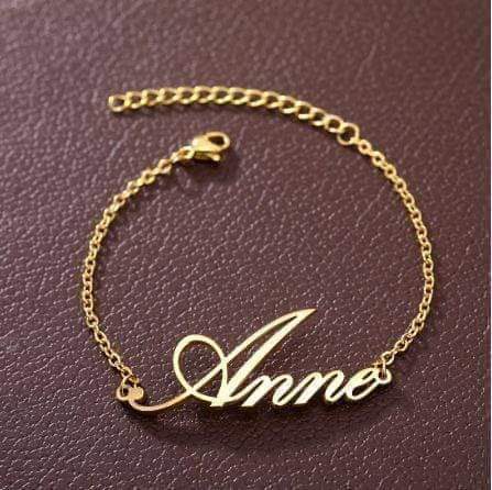 Personalized Custom Name Bracelets For Women Girls Stainless Steel Engraved Handwriting - NATASHAHS