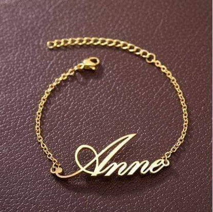 Personalized Custom Name Bracelets For Women Girls Stainless Steel Engraved Handwriting - NATASHAHS