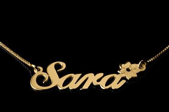 Name necklace with flower - NATASHAHS