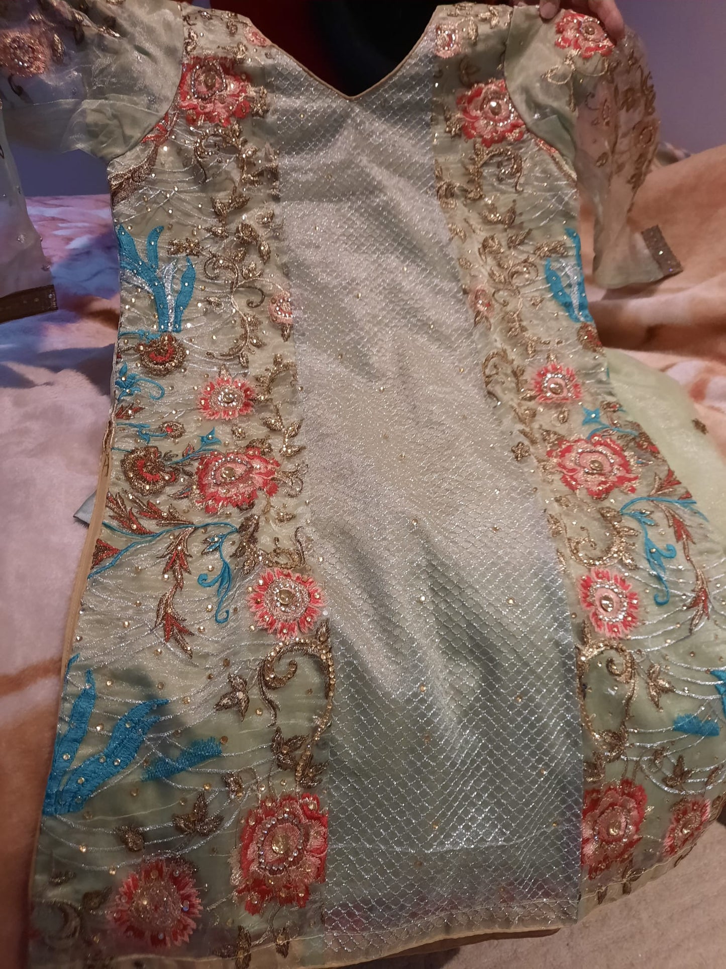 Stitched Wedding suits Chiffon suits party wear