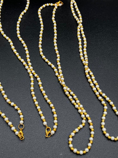 Whiten Beads Long chain for use with any pendant