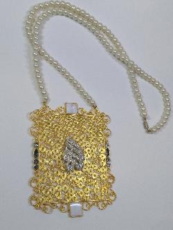 ALLAH NAME GOLDEN NET FLOORING PENDANT 4 INCHES LONG - NATASHAHS