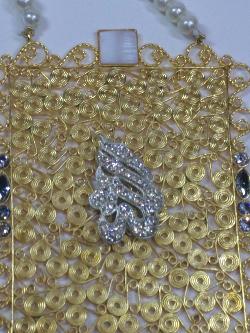 ALLAH NAME GOLDEN NET FLOORING PENDANT 4 INCHES LONG - NATASHAHS