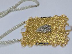 ALLAH NAME GOLDEN NET FLOORING PENDANT 4 INCHES LONG - NATASHAHS