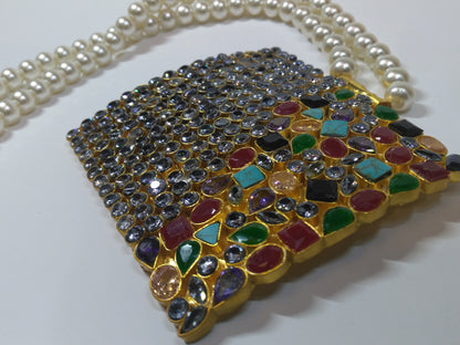 GOLD-PLATED BIG SIZE PENDANT IN MAALA STYLE - NATASHAHS