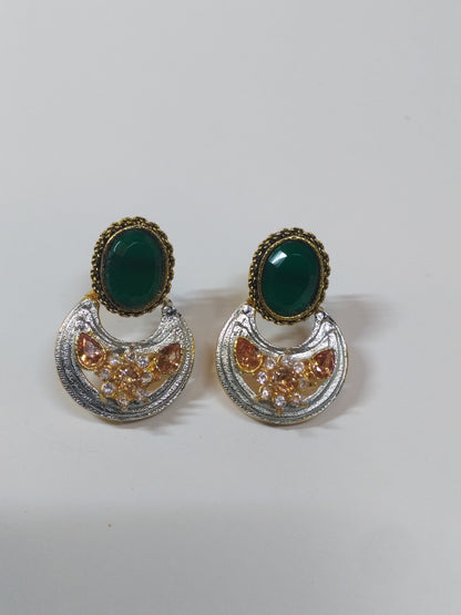 Red Half moon curve earrings - NATASHAHS