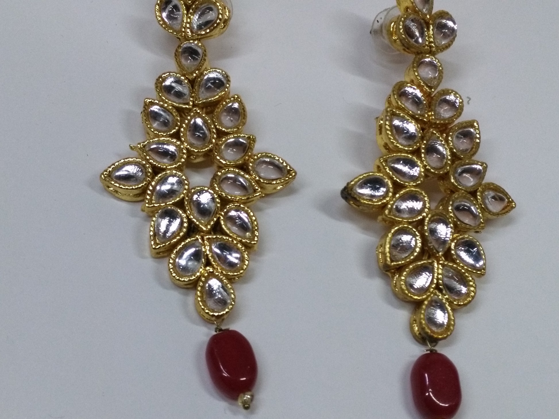 Old Heritage Style Earrings with Kundan work - NATASHAHS