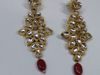 Old Heritage Style Earrings with Kundan work - NATASHAHS