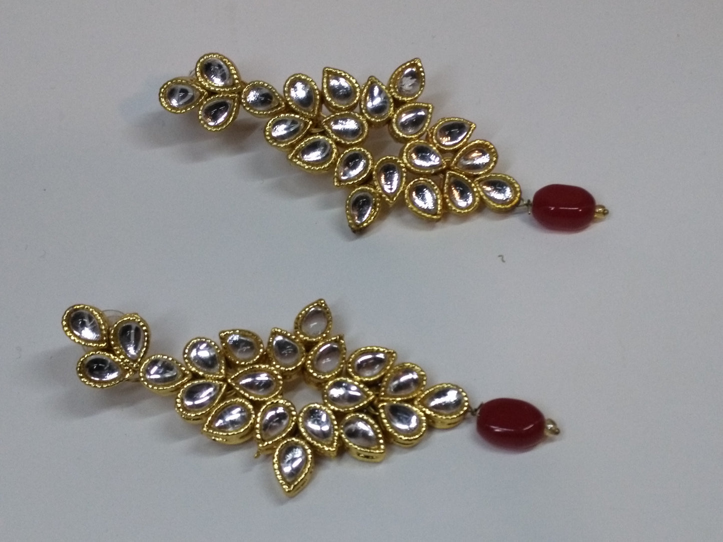 Old Heritage Style Earrings with Kundan work - NATASHAHS