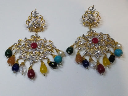 LIGHT MULTI COLORS ROYAL STYLE EARRINGS FOR ROYAL PEOPLE - NATASHAHS